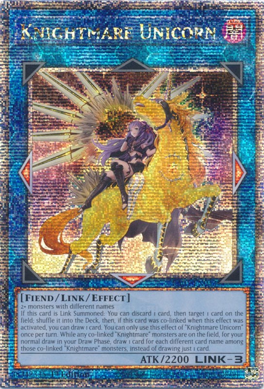 Knightmare Unicorn (Alternate Art) [RA01-EN043] Quarter Century Secret Rare | The CG Realm