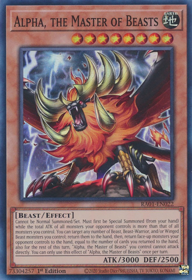 Alpha, the Master of Beasts [RA01-EN022] Super Rare | The CG Realm