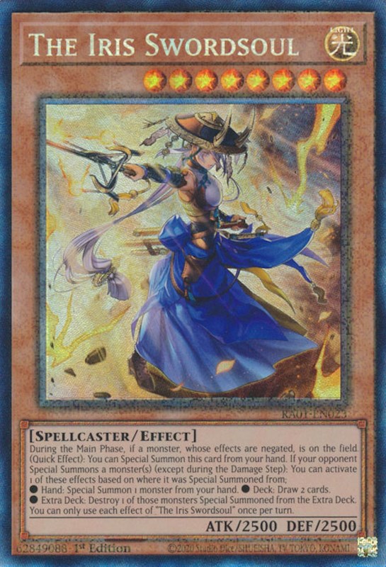 The Iris Swordsoul [RA01-EN023] Prismatic Collector's Rare | The CG Realm