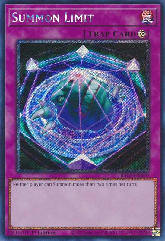 Summon Limit [RA01-EN070] Platinum Secret Rare | The CG Realm