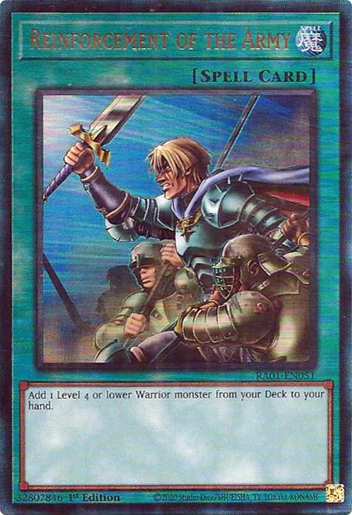 Reinforcement of the Army [RA01-EN051] Prismatic Ultimate Rare | The CG Realm