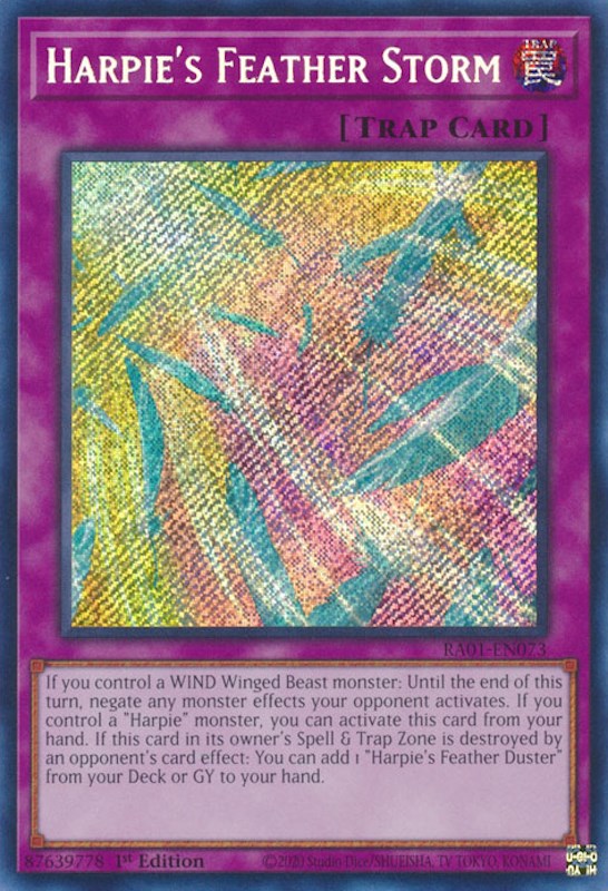 Harpie's Feather Storm [RA01-EN073] Secret Rare | The CG Realm