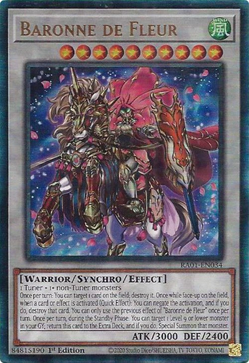 Baronne de Fleur [RA01-EN034] Prismatic Ultimate Rare | The CG Realm