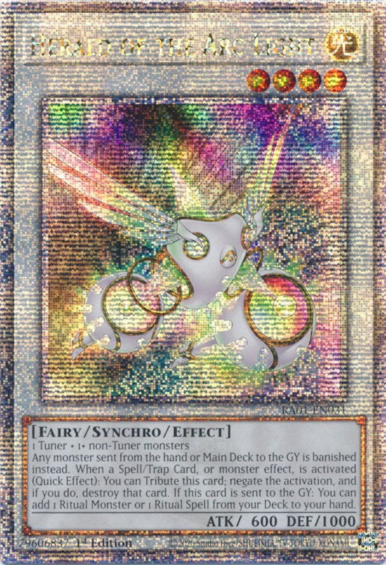 Herald of the Arc Light [RA01-EN031] Quarter Century Secret Rare | The CG Realm