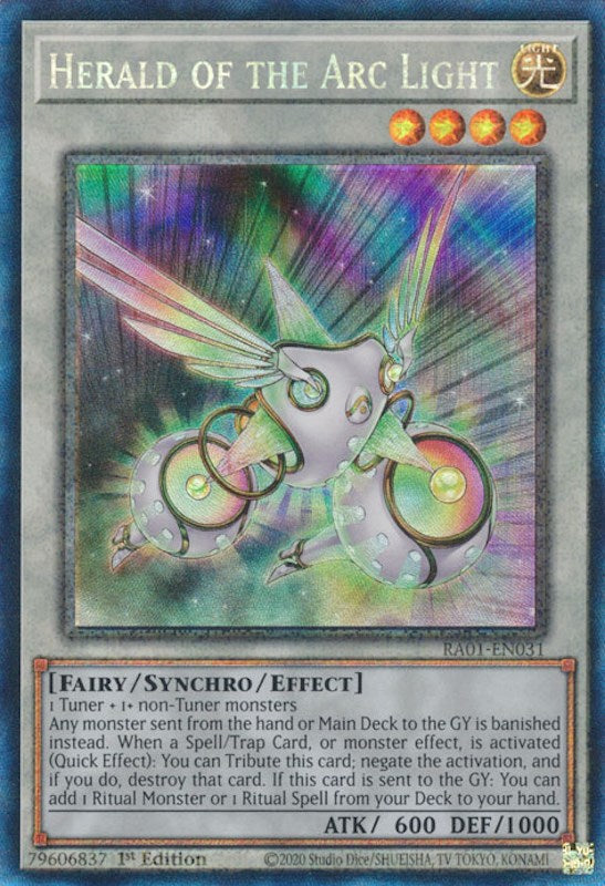 Herald of the Arc Light [RA01-EN031] Prismatic Collector's Rare | The CG Realm