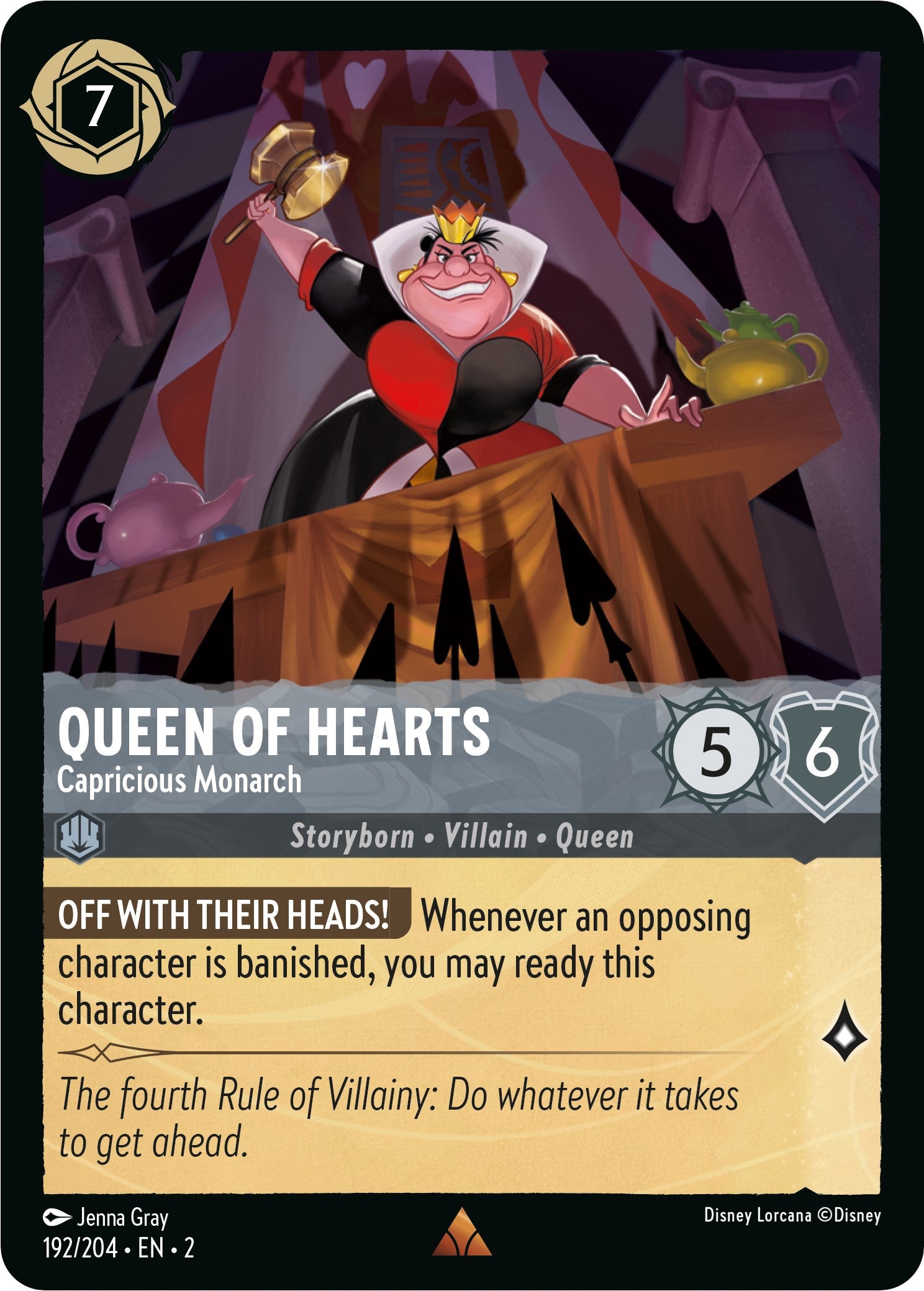 Queen of Hearts - Capricious Monarch (192/204) [Rise of the Floodborn] | The CG Realm