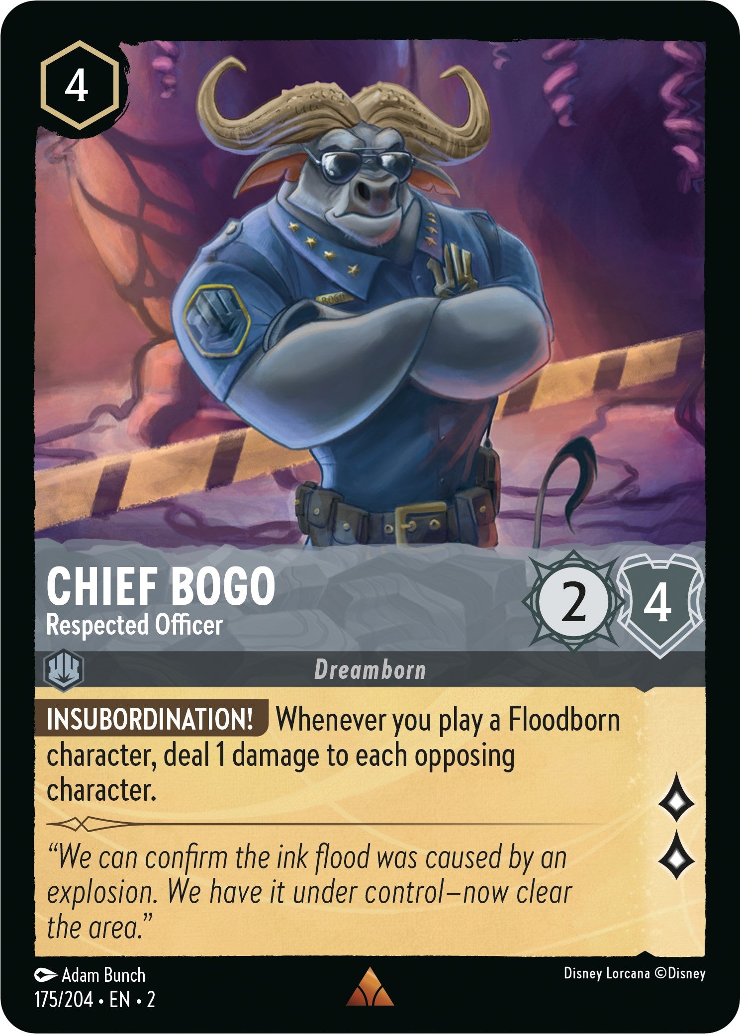 Chief Bogo - Respected Officer (175/204) [Rise of the Floodborn] | The CG Realm