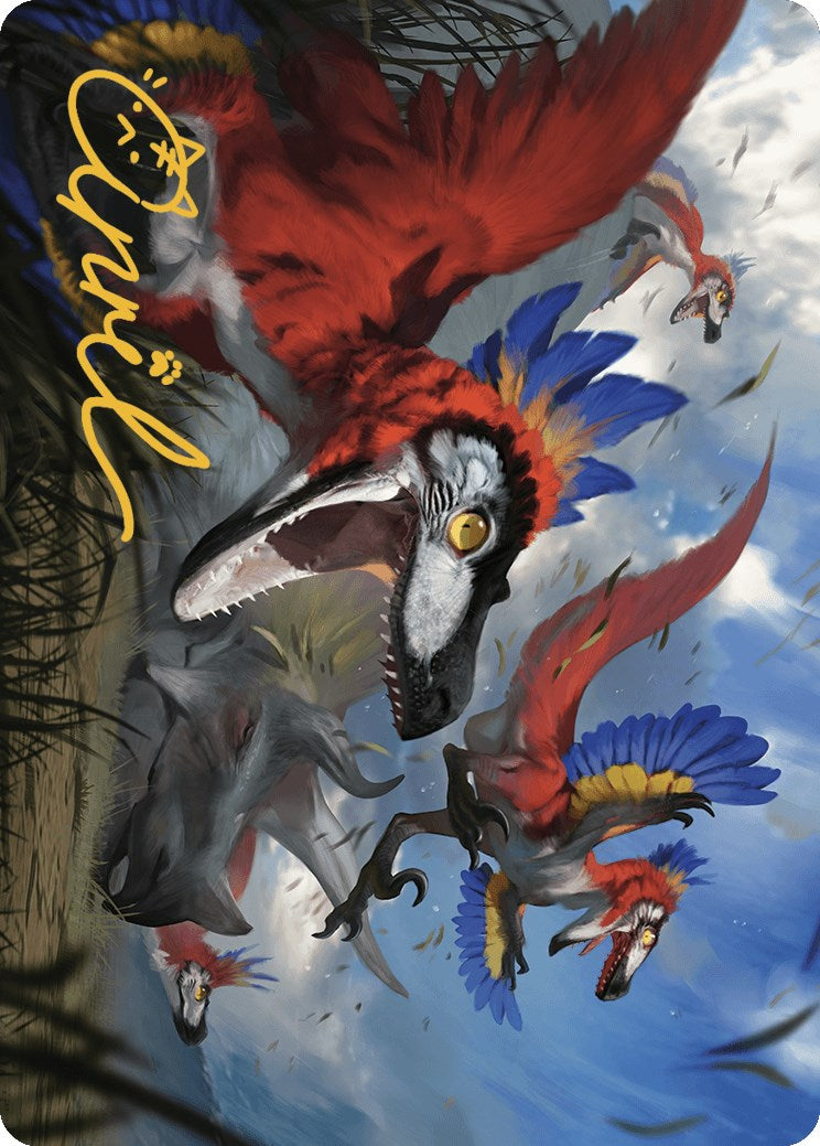 Wrathful Raptors Art Card (Gold-Stamped Signature) [The Lost Caverns of Ixalan Art Series] | The CG Realm