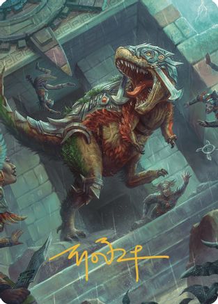 Carnage Tyrant Art Card (Gold-Stamped Signature) (ASLCI-066) - Art Series: The Lost Caverns of Ixalan
