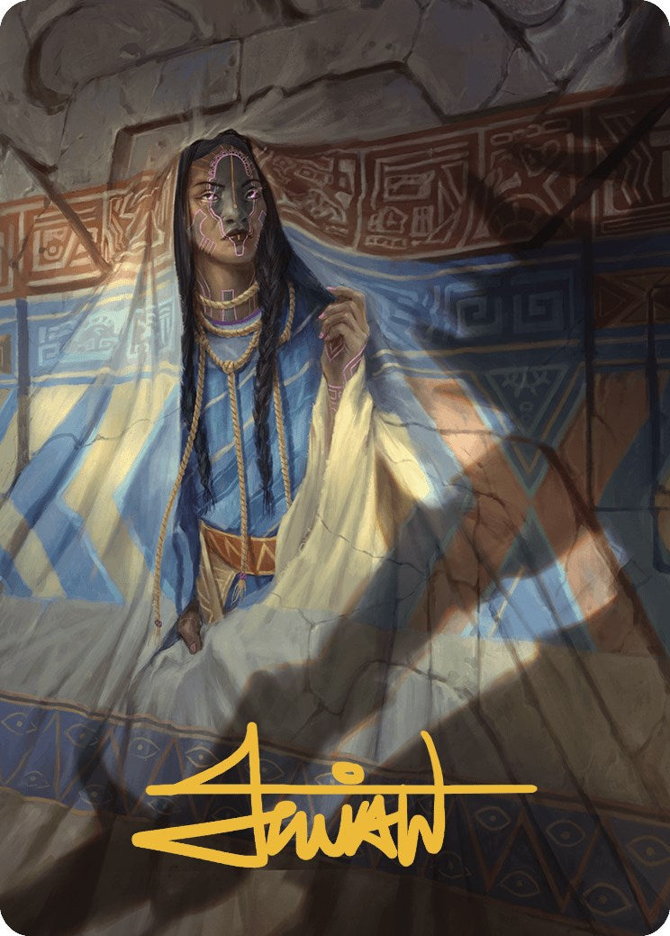 Whispersilk Cloak Art Card (Gold-Stamped Signature) [The Lost Caverns of Ixalan Art Series] | The CG Realm