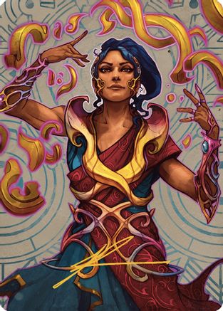 Saheeli, the Sun's Brilliance Art Card (Gold-Stamped Signature) (ASLCI-052) - Art Series: The Lost Caverns of Ixalan
