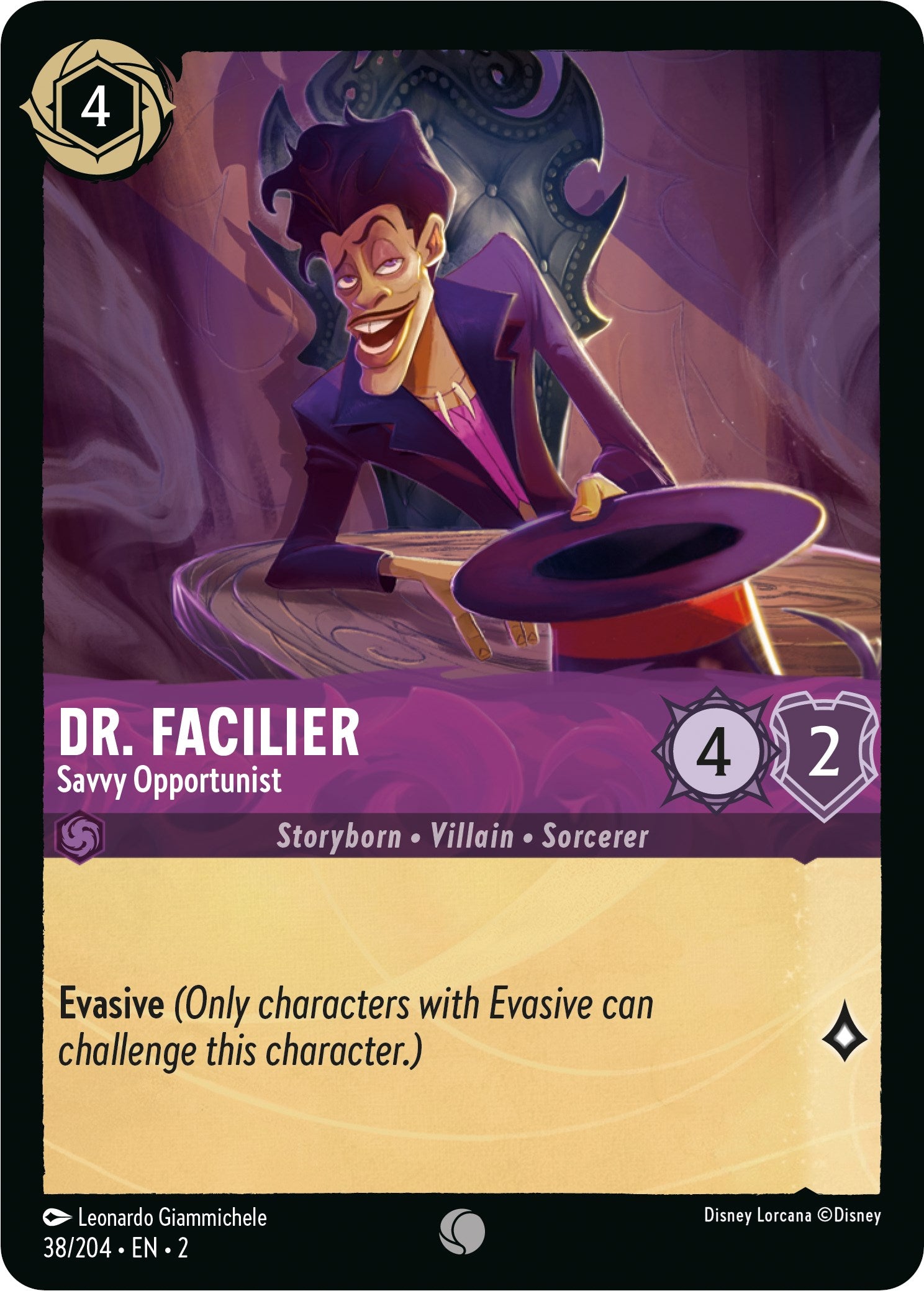 Dr. Facilier - Savvy Opportunist (38/204) [Rise of the Floodborn] | The CG Realm