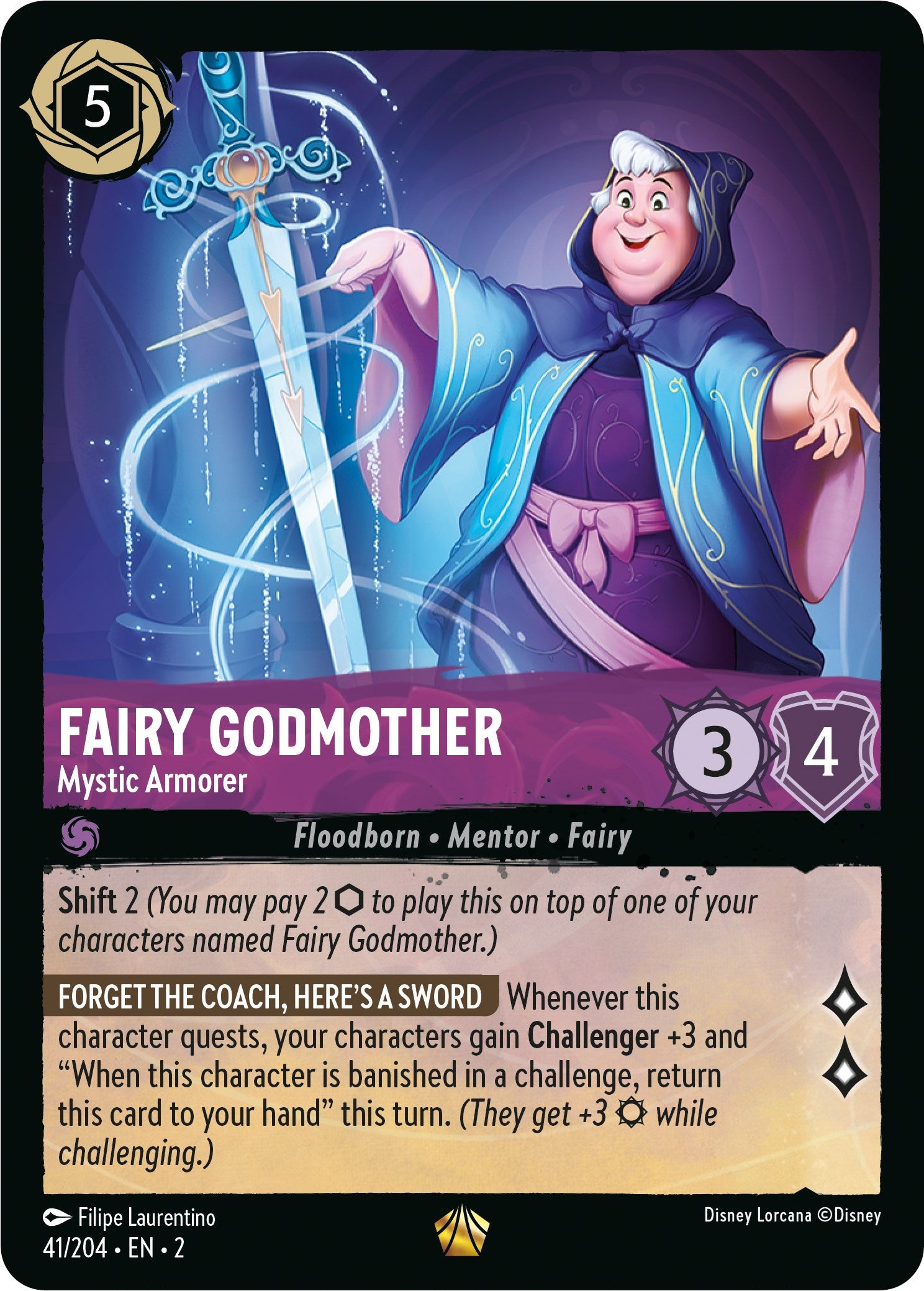 Fairy Godmother - Mystic Armorer (41/204) [Rise of the Floodborn] | The CG Realm