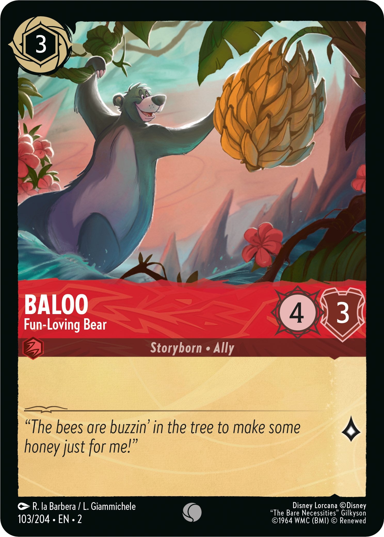 Baloo - Fun-Loving Bear (103/204) [Rise of the Floodborn] | The CG Realm