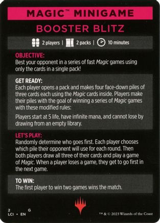 Magic Minigame: Booster Blitz (LCI-002) - The Lost Caverns of Ixalan