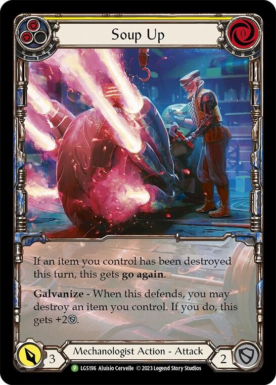 Soup Up (Yellow) [LGS196] (Promo)  Rainbow Foil | The CG Realm