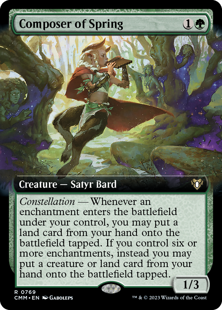 Composer of Spring (Extended Art) [Commander Masters] | The CG Realm