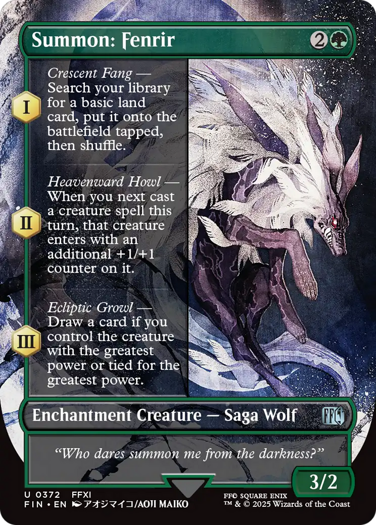 Summon: Fenrir (Borderless) [FINAL FANTASY] | The CG Realm