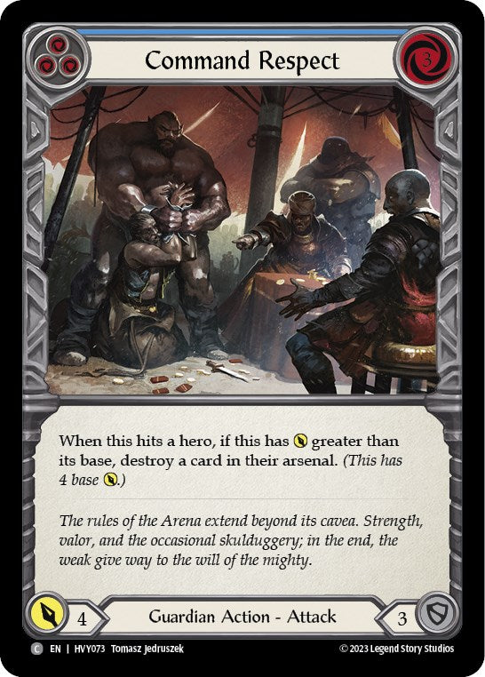 Command Respect (Blue) [HVY073] (Heavy Hitters)  Rainbow Foil | The CG Realm