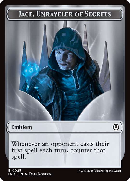 Human Wizard // Emblem - Jace, Unraveler of Secrets Double-Sided Token (INR-5 // 25) - Innistrad Remastered