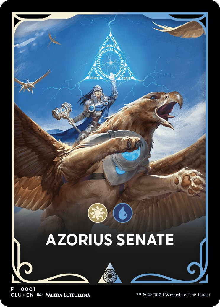 Azorius Senate Theme Card [Ravnica: Clue Edition Tokens] | The CG Realm