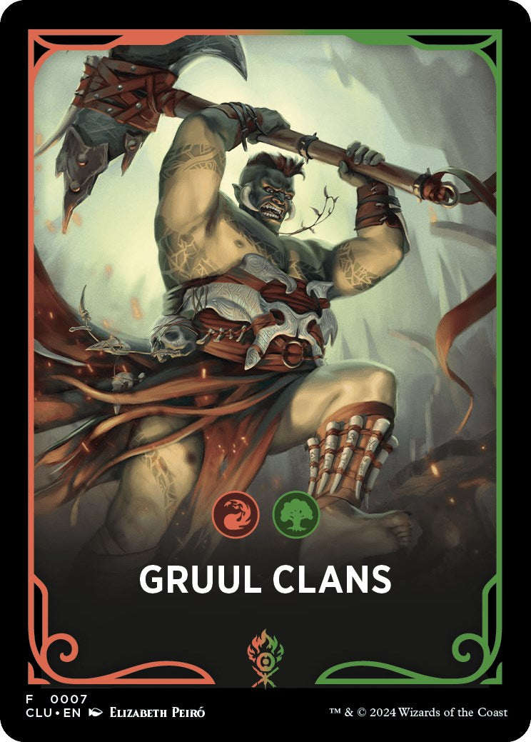 Gruul Clans Theme Card [Ravnica: Clue Edition Tokens] | The CG Realm