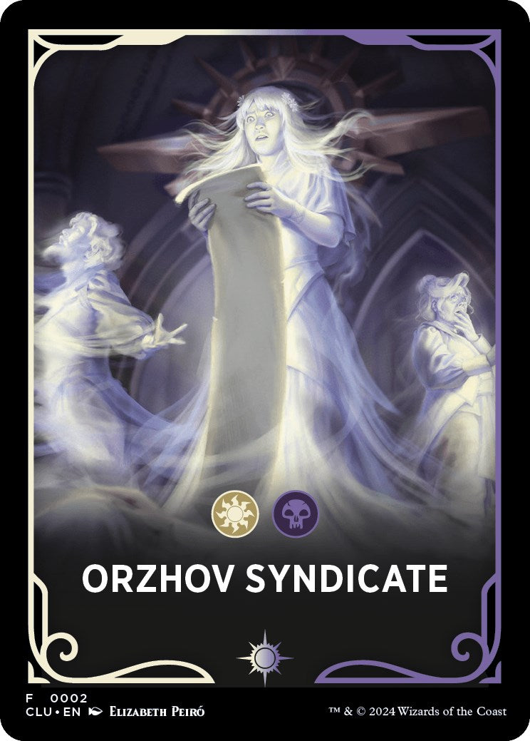 Orzhov Syndicate Theme Card [Ravnica: Clue Edition Tokens] | The CG Realm