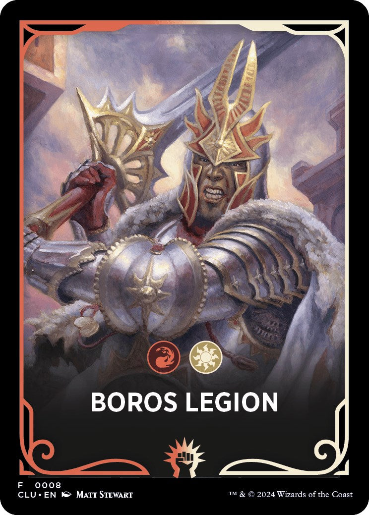 Boros Legion Theme Card [Ravnica: Clue Edition Tokens] | The CG Realm
