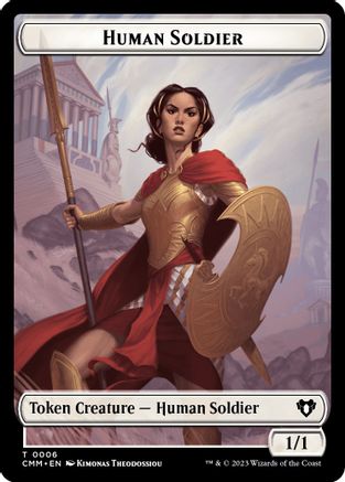 Human Soldier // Knight Double-Sided Token (CMM-6 // 7) - Commander Masters