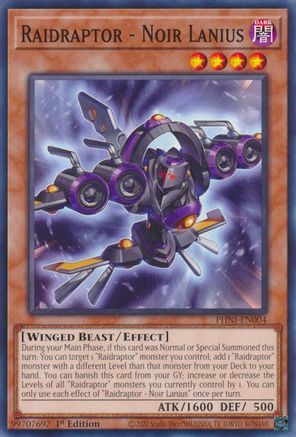 Raidraptor - Noir Lanius (PHNI-EN004) - Phantom Nightmare 1st Edition