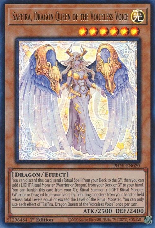 Saffira, Dragon Queen of the Voiceless Voice [PHNI-EN020] Ultra Rare | The CG Realm