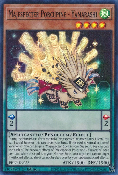 Majespecter Porcupine - Yamarashi [PHNI-EN023] Super Rare | The CG Realm