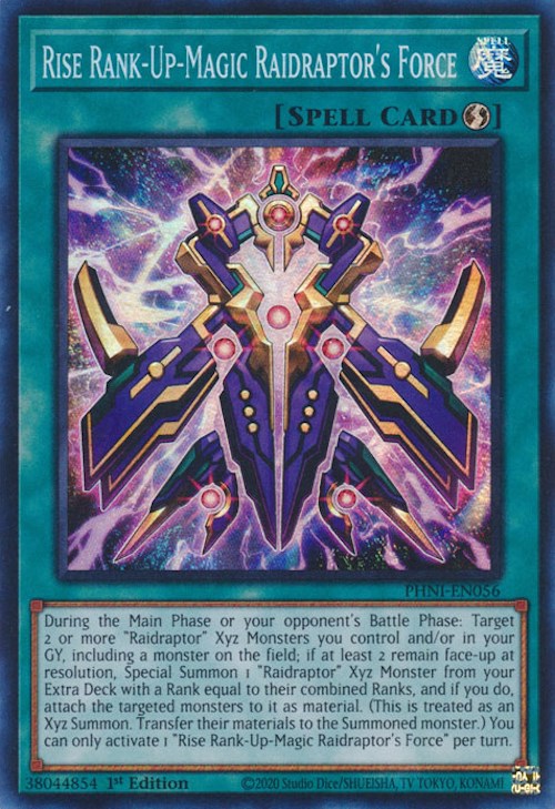 Rise Rank-Up-Magic Raidraptor's Force [PHNI-EN056] Super Rare | The CG Realm