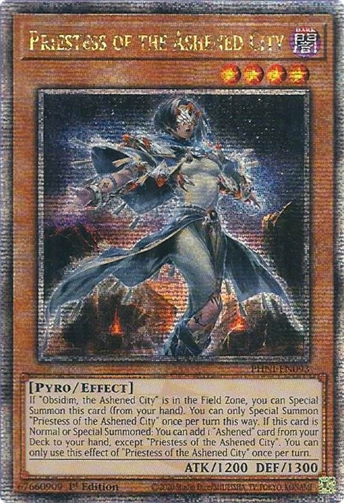 Priestess of the Ashened City [PHNI-EN093] Quarter Century Secret Rare | The CG Realm