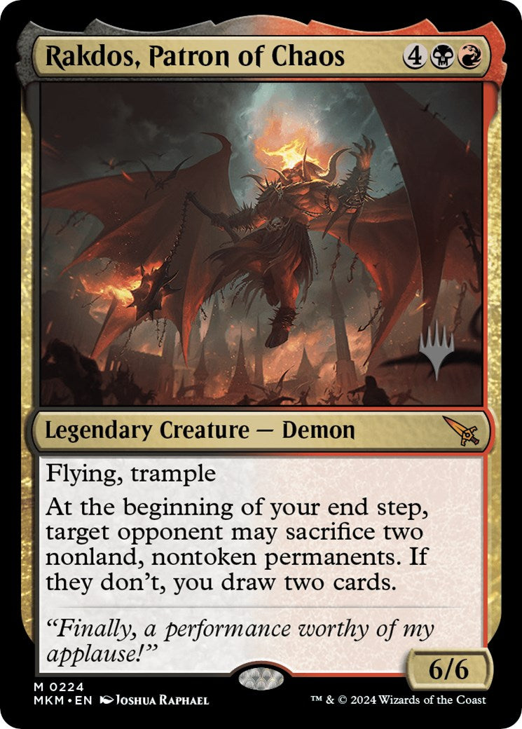 Rakdos, Patron of Chaos (Promo Pack) [Murders at Karlov Manor Promos] | The CG Realm