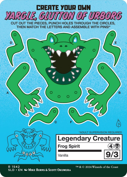 Yargle, Glutton of Urborg (SLD-1542) - Secret Lair Drop (Borderless)