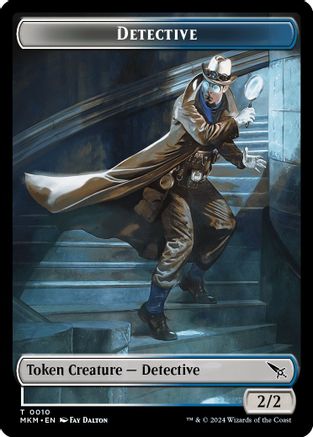 Detective // Voja Fenstalker Double-Sided Token (MKM-10 // 13) - Murders at Karlov Manor Foil