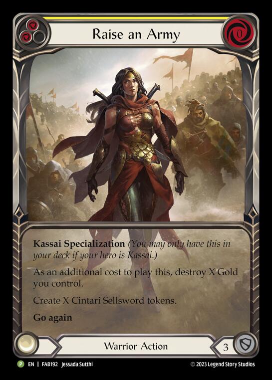 Raise an Army [FAB192] (Promo)  Rainbow Foil | The CG Realm
