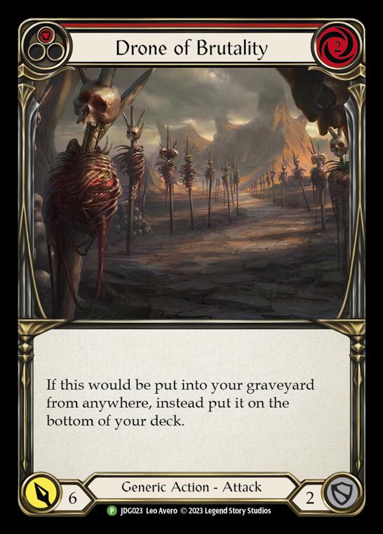 Drone of Brutality (Red) [JDG023] (Promo)  Cold Foil | The CG Realm