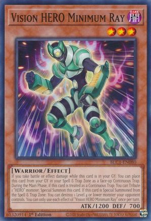 Vision HERO Minimum Ray (BLC1-EN080) - Battles of Legend: Chapter 1 1st Edition