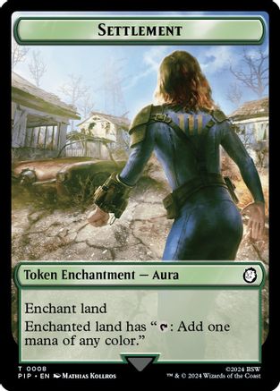 Settlement // Food (0013) Double-Sided Token (PIP-8 // 13) - Universes Beyond: Fallout