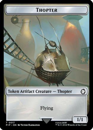 Thopter // Treasure (0018) Double-Sided Token (PIP-17 // 18) - Universes Beyond: Fallout