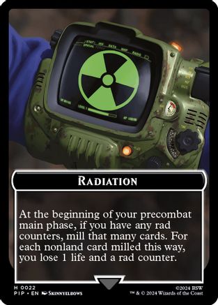 Radiation // Soldier (0010) Double-Sided Token (PIP-22 // 10) - Universes Beyond: Fallout Foil