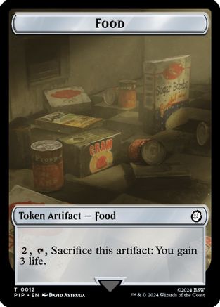 Food (0012) // Clue Double-Sided Token (PIP-12 // 11) - Universes Beyond: Fallout Foil