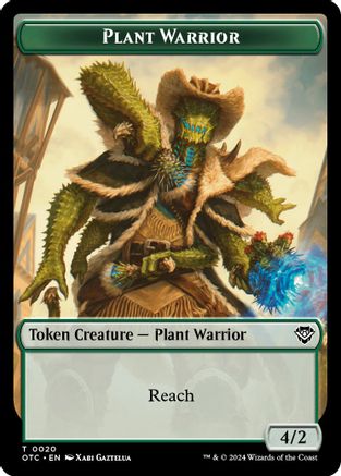 Plant Warrior // Plant Double-Sided Token (OTC-20 // 19) - Commander: Outlaws of Thunder Junction