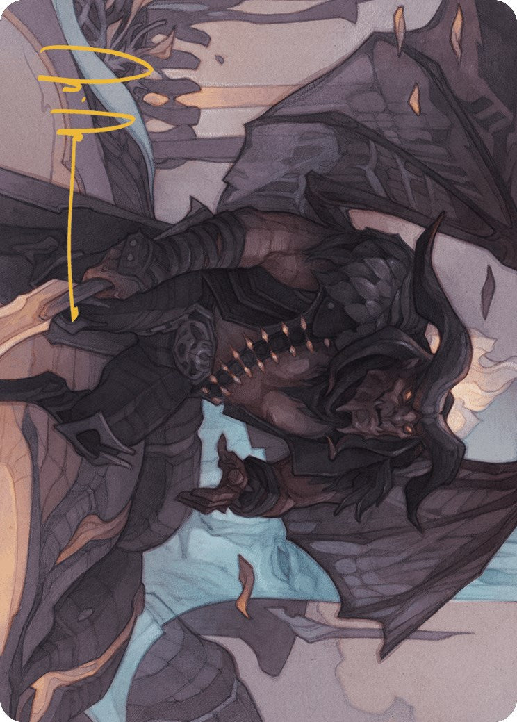 Rakdos Joins Up Art Card (Gold-Stamped Signature) [Outlaws of Thunder Junction Art Series] | The CG Realm