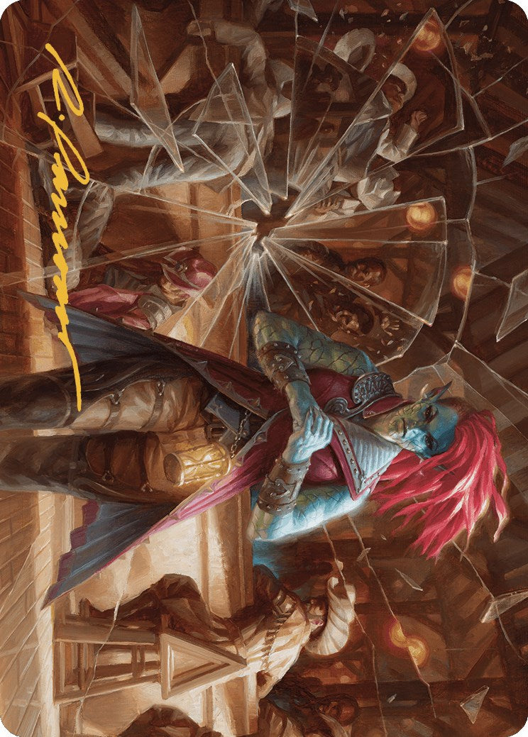 Obeka, Splitter of Seconds Art Card (Gold-Stamped Signature) [Outlaws of Thunder Junction Art Series] | The CG Realm