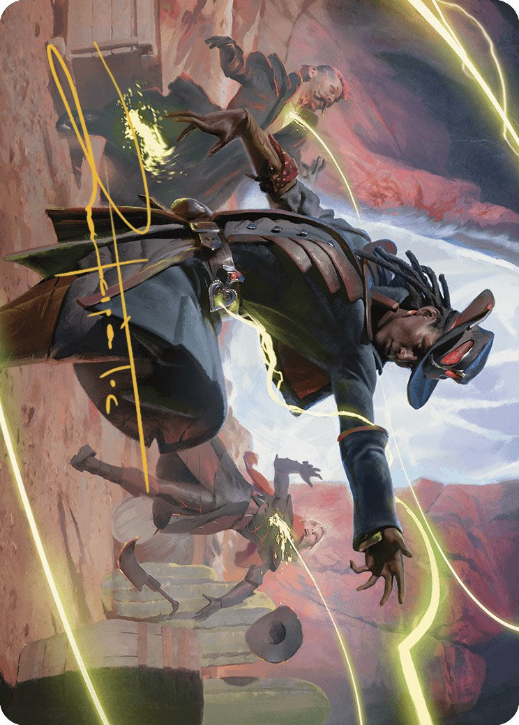Lilah, Undefeated Slickshot Art Card (Gold-Stamped Signature) [Outlaws of Thunder Junction Art Series] | The CG Realm
