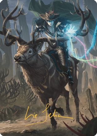 Oko, the Ringleader Art Card (54/54) (Gold-Stamped Signature) (ASOTJ-054) - Art Series: Outlaws of Thunder Junction