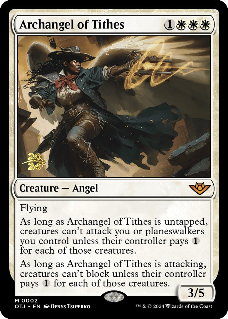 Archangel of Tithes [Outlaws of Thunder Junction Prerelease Promos] | The CG Realm